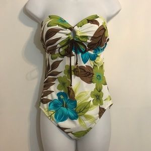 Leilani, floral tropical swimsuit. Size 10